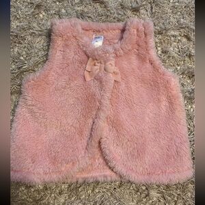 Pink Furry Kids Vest size 18m - NWOT